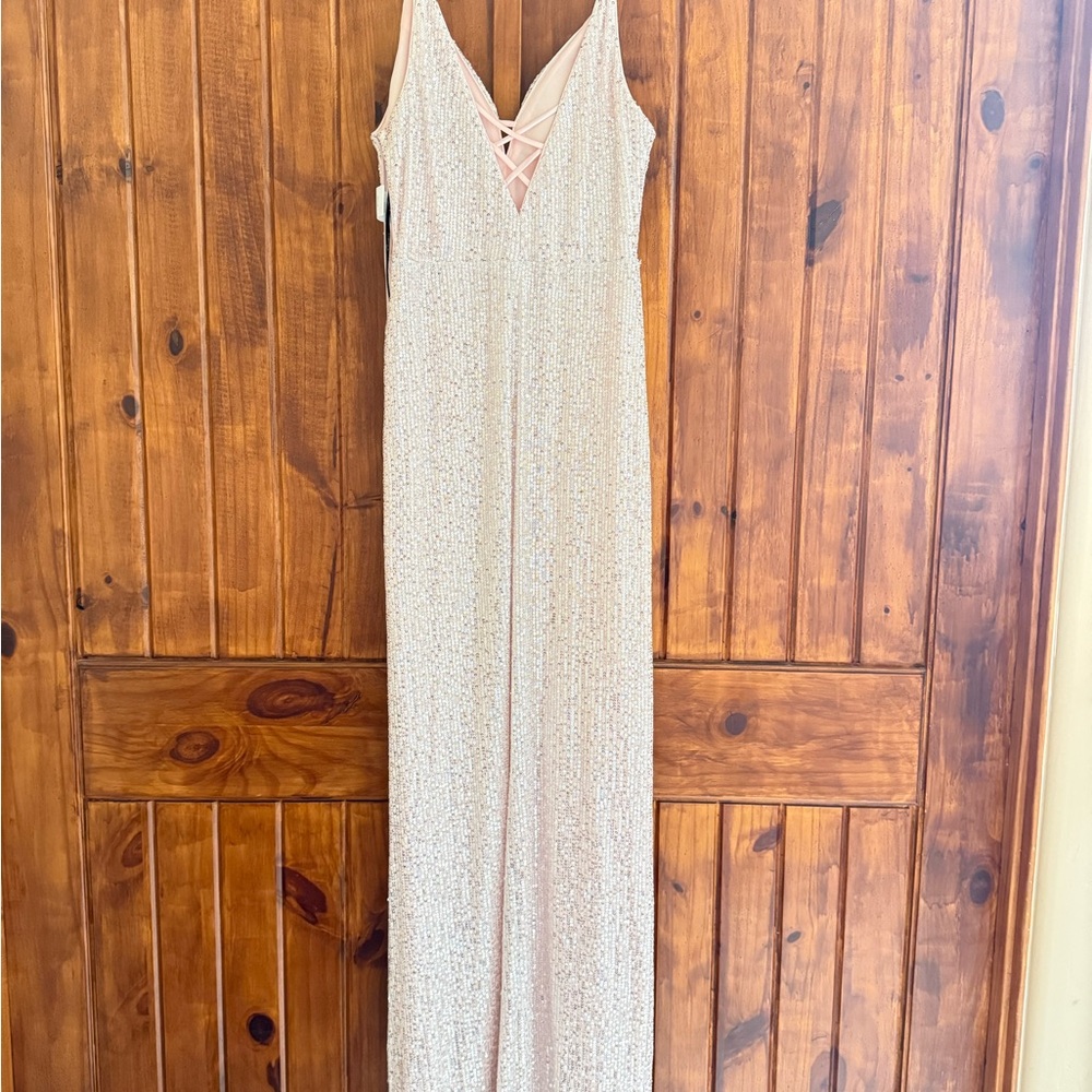 Speechless Light Pink Sequin Prom Dress - Picture 2 of 2